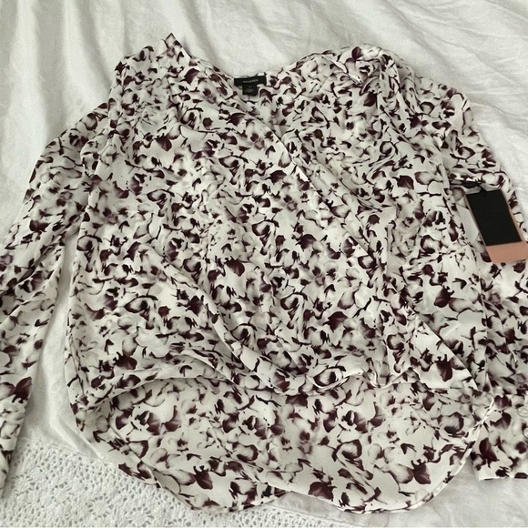 Halogen XS Cross Front Blouse Pattern Print White - Picture 5 of 8